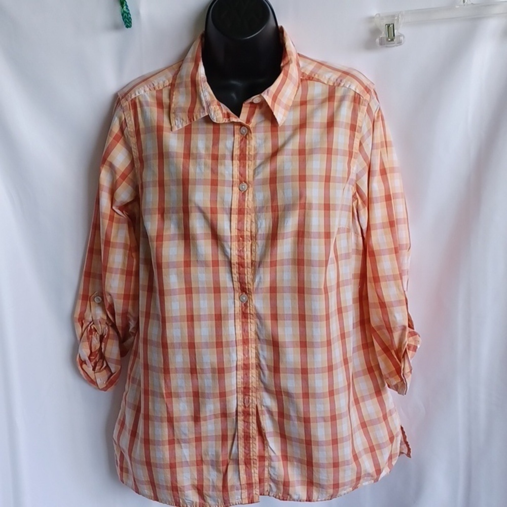 Pendleton button up blouse medium